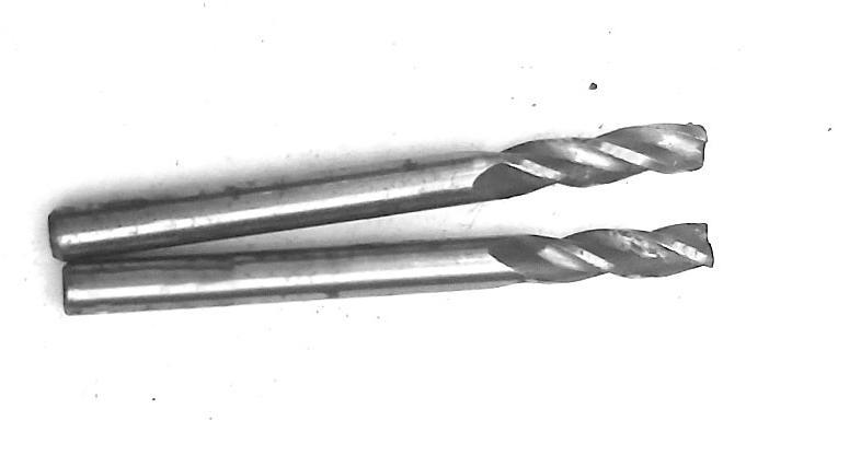 Фреза 3 мм, концевая, 3-х пер, 38х8 мм, СССР.