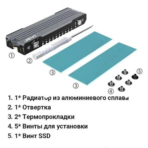 Радиатор для SSD M. 2 2280 JEYI, ДОНЕЦК