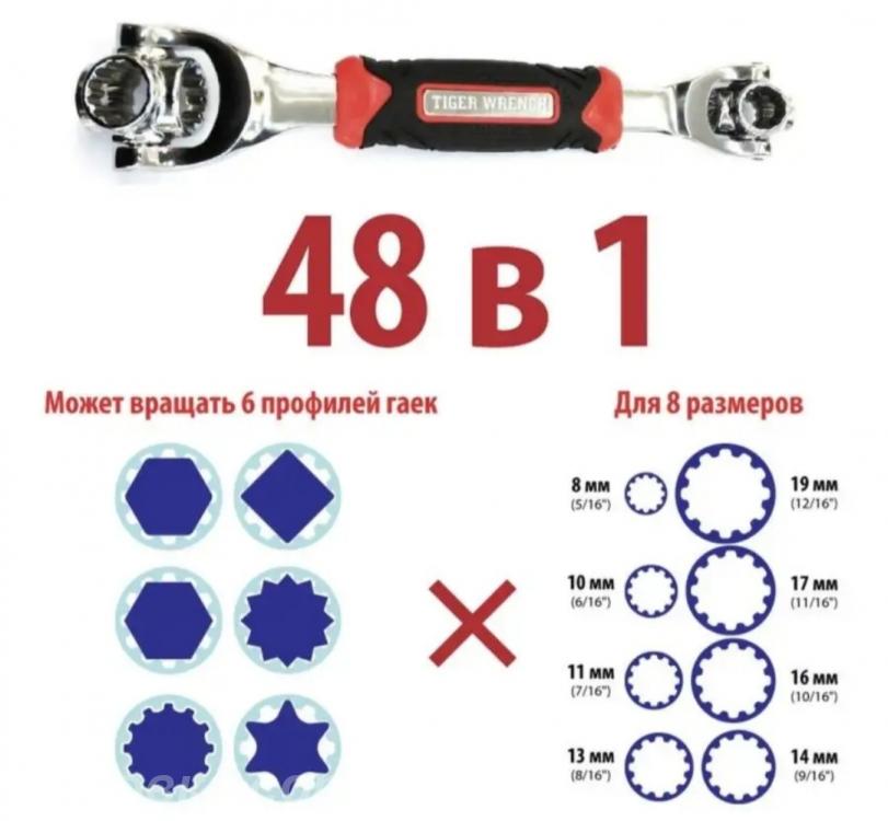 Универсальный гаячный ключ 48в1.