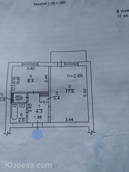 1-комн. квартира, 36 м², вторичка, 8/10 эт.