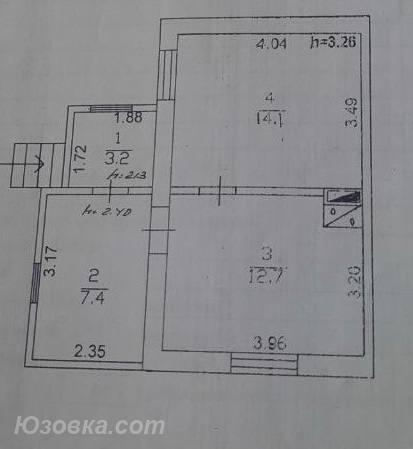 2-комн. квартира, 37 м², вторичка, 1/1 эт., ДОНЕЦК