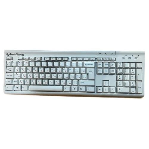 Клавиатура проводная Kraftway KB-9810 PS 2 белая, ДОНЕЦК