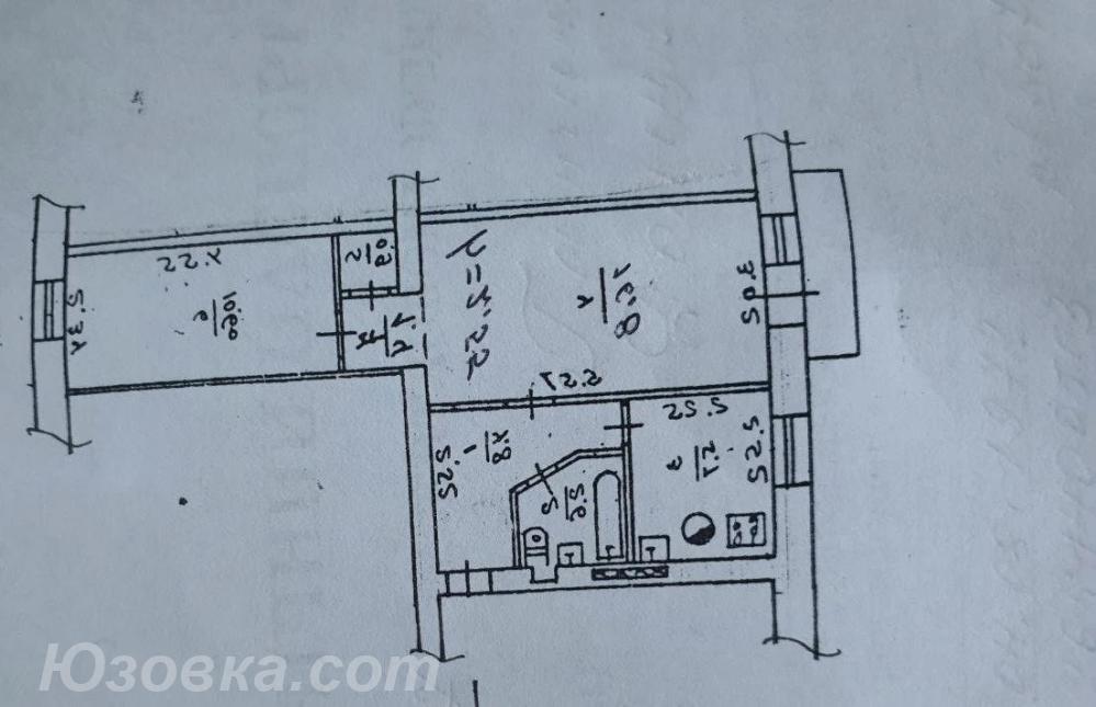 2-комн. квартира, 44 м², вторичка, 2/4 эт., ДОНЕЦК