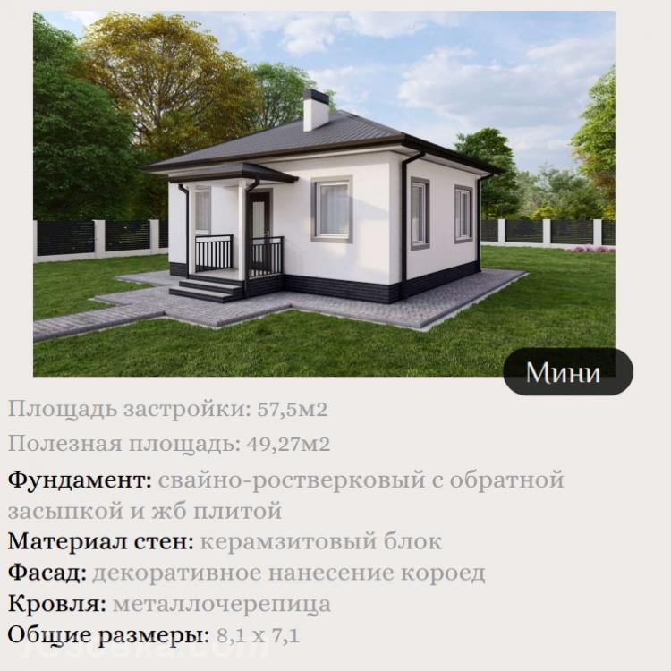 Дом , 57 м², на участке 2,0 сот.