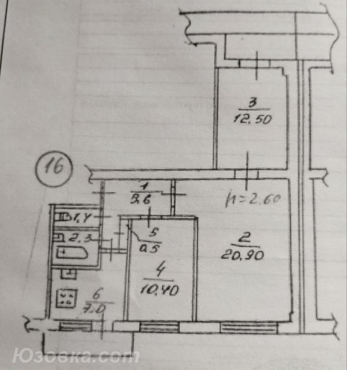 3-комн. квартира, 64 м², вторичка, 5/9 эт., ДОНЕЦК