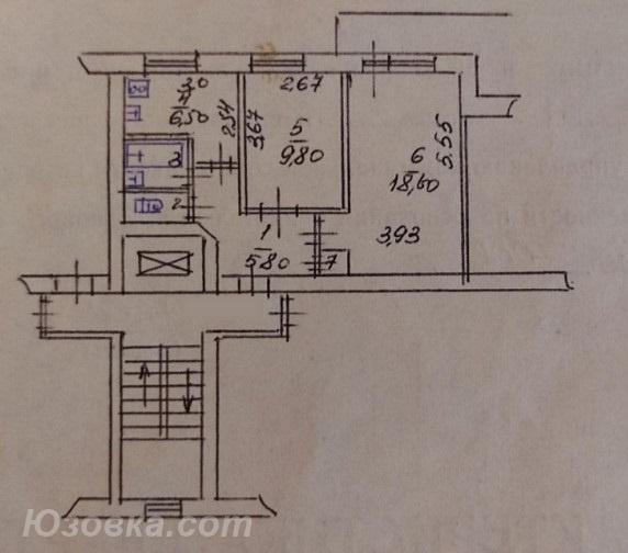 2-комн. квартира, 46 м², вторичка, 3/9 эт., Макеевка