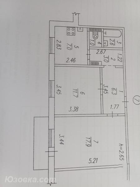 2-комн. квартира, 49 м², вторичка, 2/9 эт., ДОНЕЦК