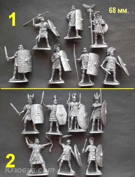 набор солдатиков римляне, самураи, рыцари.