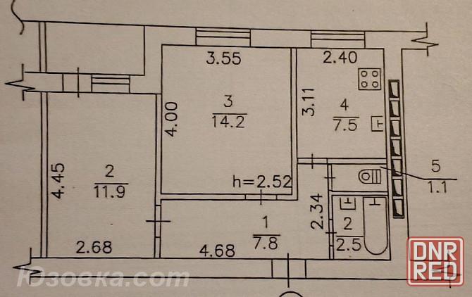 2-комн. квартира, 50 м², вторичка, 8/9 эт., ДОНЕЦК