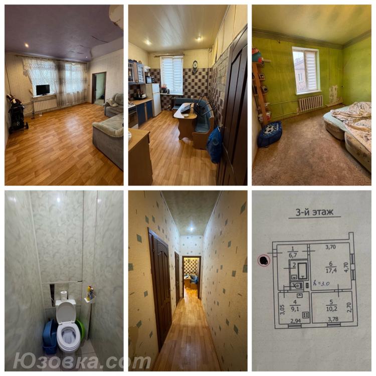 2-комн. квартира, 50 м², вторичка, 3/3 эт., Макеевка