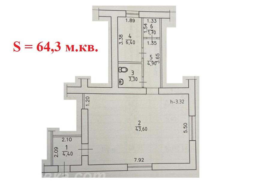 Продам встроенное нежилое помещение, 64.3 м. кв. - г. ..., Макеевка