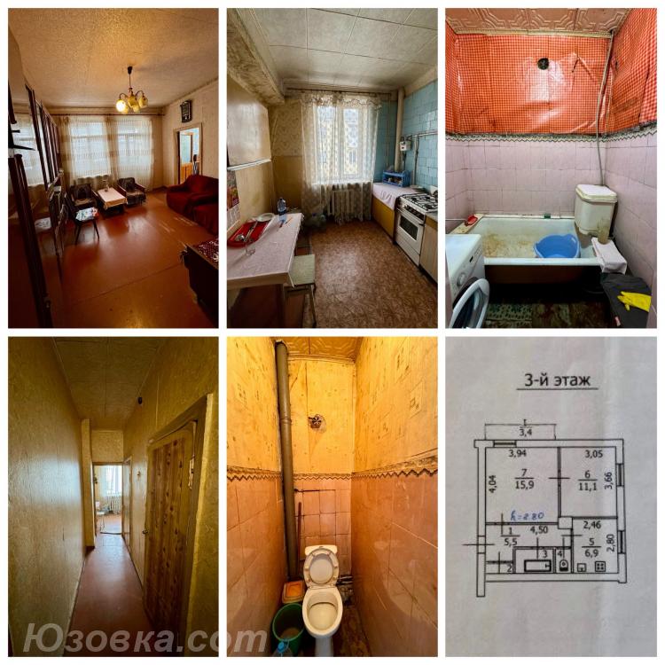 2-комн. квартира, 40 м², вторичка, 3/3 эт., Макеевка