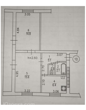 2-комн. квартира, 52 м², вторичка, 4/5 эт.