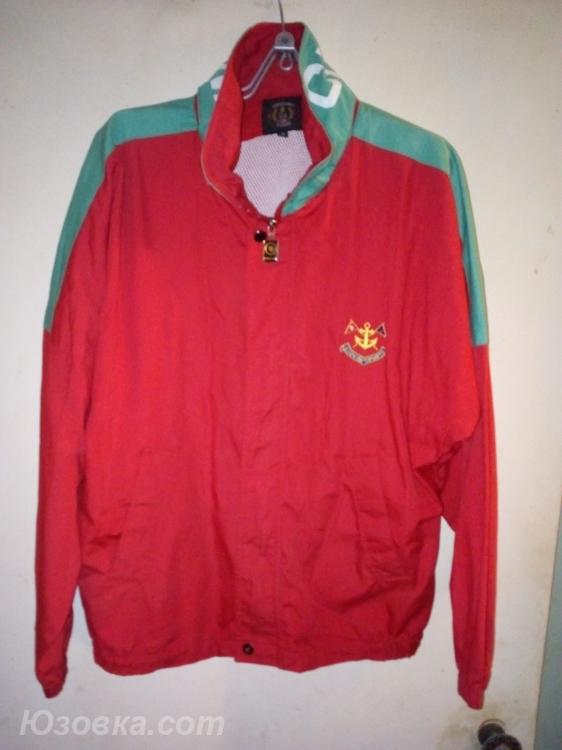 Куртка-ветровка, х б-плащевка, цвет красный, размер 46 .