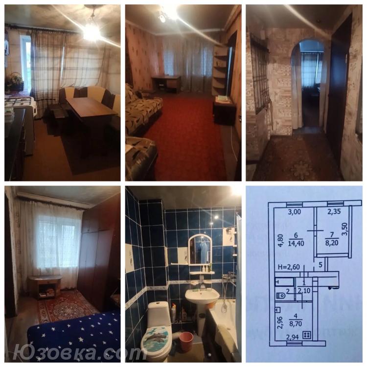 2-комн. квартира, 46 м², вторичка, 1/3 эт., Макеевка