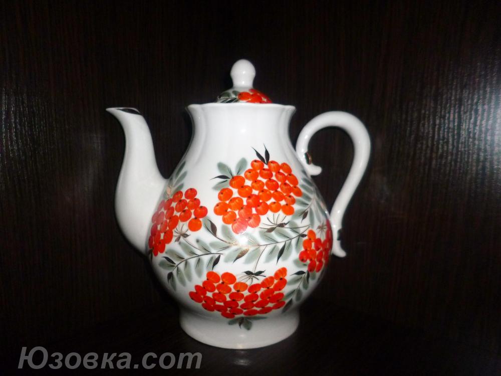 Фарфоровый чайник Рябина
