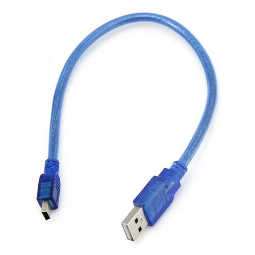 Кабель USB2.0 AM mini USB 5pin 0.3m Blue, ДОНЕЦК