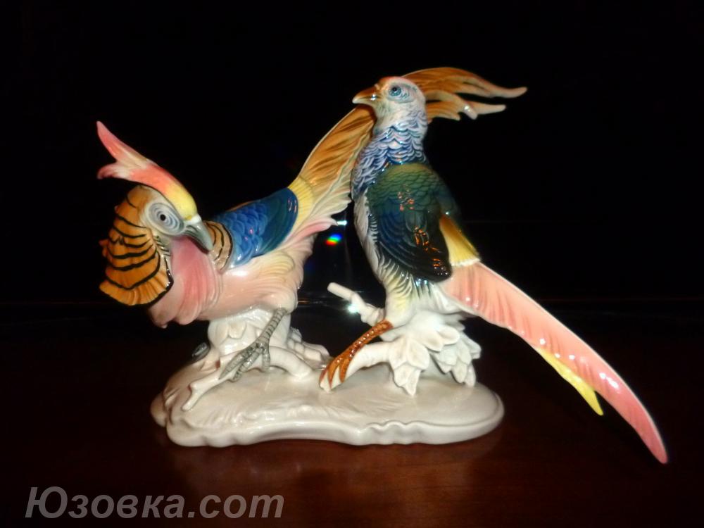 Статуэтка фарфоровая Золотые фазаны