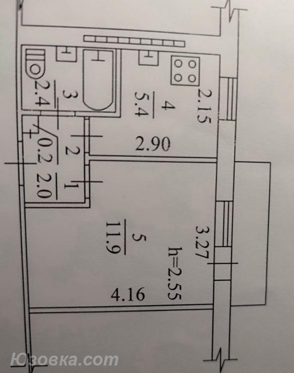 1-комн. квартира, 23 м², вторичка, 3/9 эт.