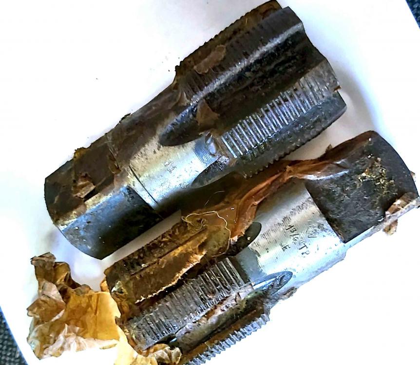Метчик трубный G1 3,4 дюйма, ручной, к-т, У7А, СССР, 120х45, ЛУГАНСК