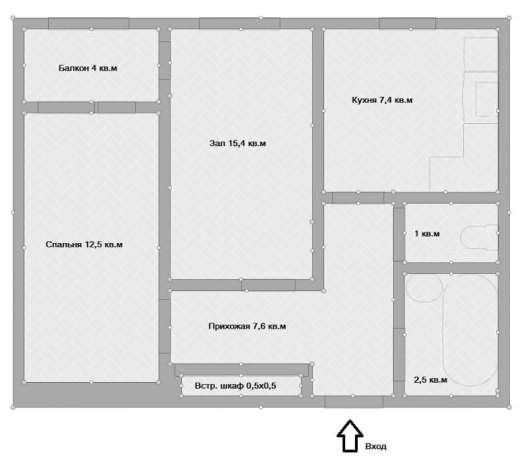 2-комн. квартира, 48 м², вторичка, 6/9 эт., ДОНЕЦК