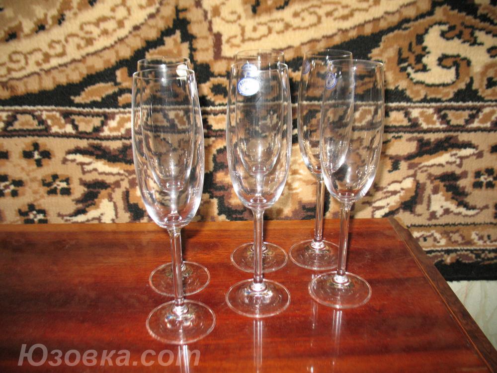 Продам бокалы новые, 6 шт. , стекло обьем 190мл., Харцызск