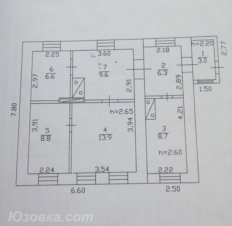 Дом , 60 м², на участке 6,0 сот., ДОНЕЦК