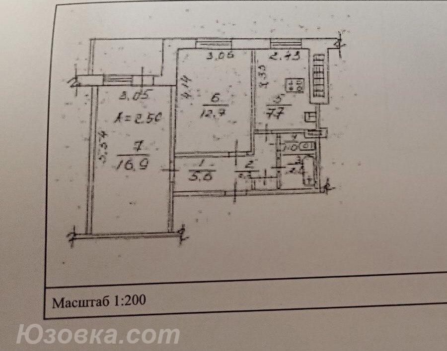 2-комн. квартира, 50 м², вторичка, 6/9 эт., ДОНЕЦК