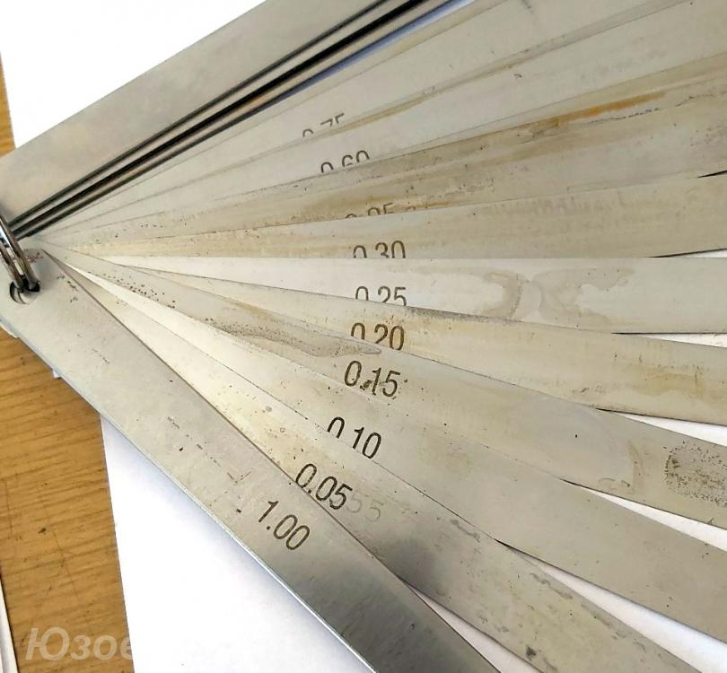 Набор щупов 0,05-1, удлиненных, L300, плоских, 20 шт, сталь.