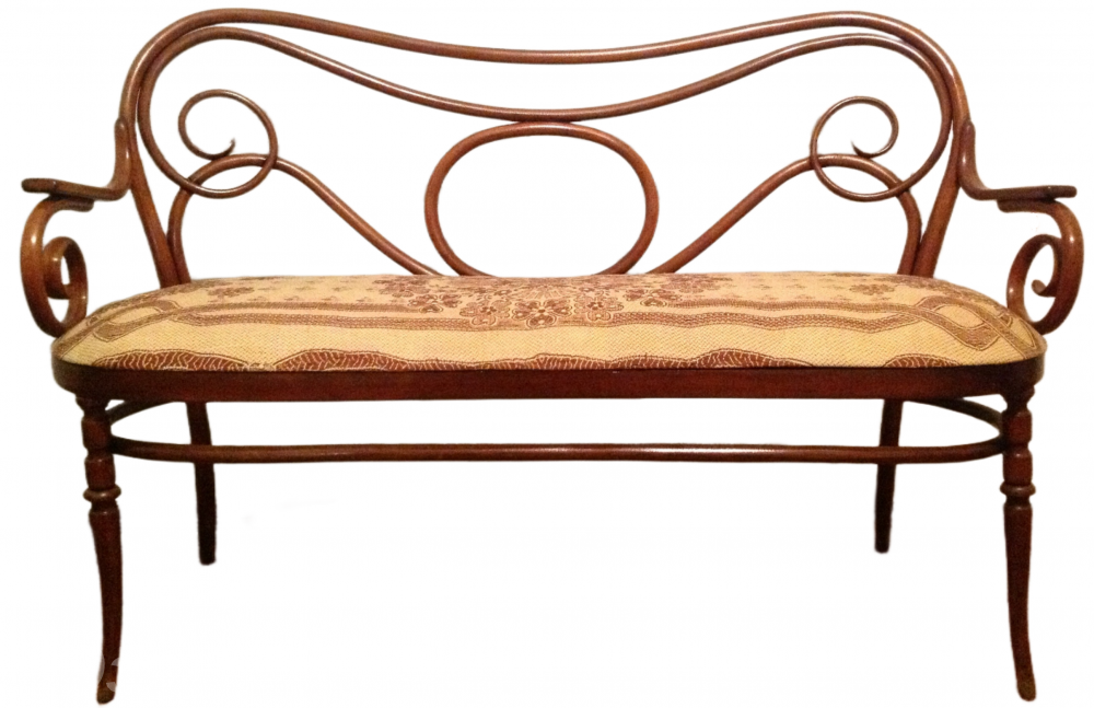 Старинный диван-лавка, РУЧНАЯ РАБОТА, 19й век, НАТ. ДЕРЕВО.