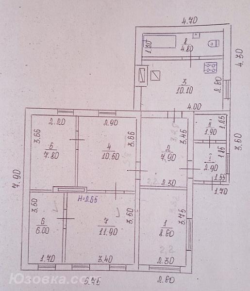 Дом , 1 м², на участке 6,0 сот., Макеевка