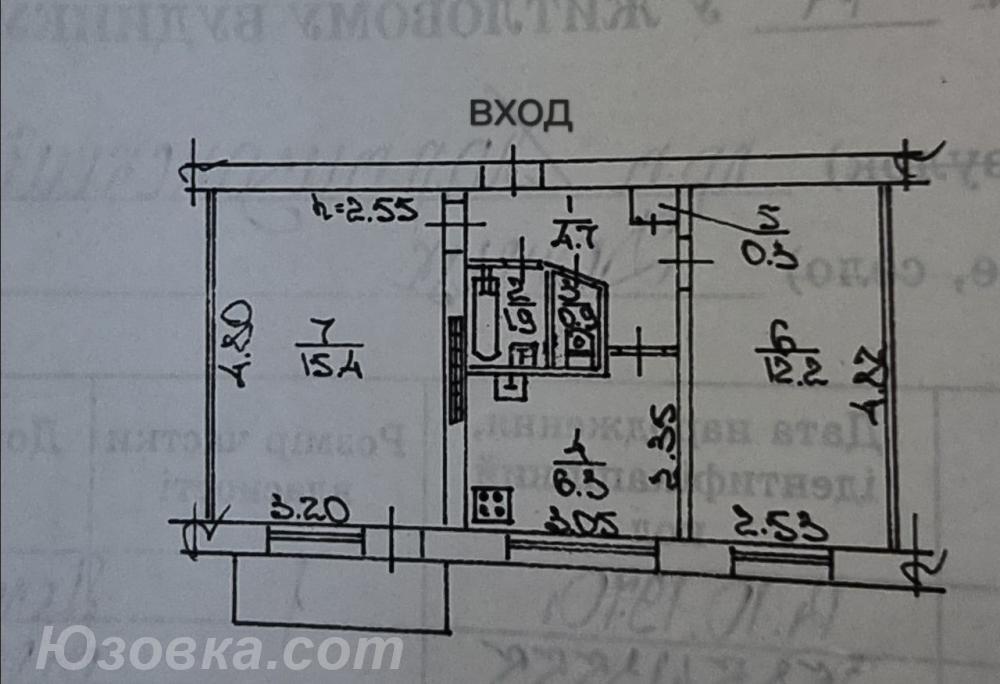 2-комн. квартира, 45 м², вторичка, 5/5 эт., ДОНЕЦК