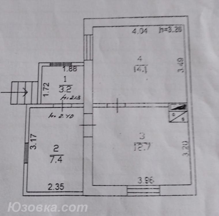 2-комн. квартира, 38 м², вторичка, 1/1 эт.